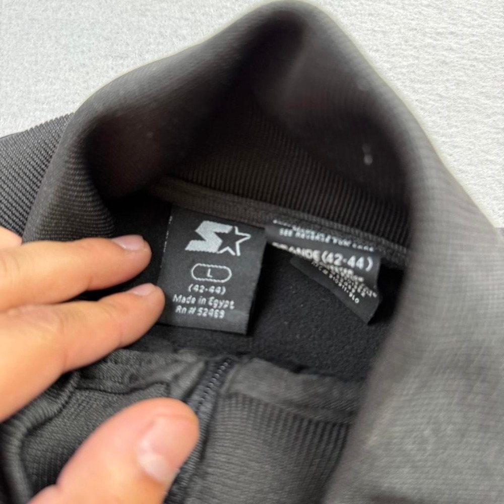 Starter Black Red Full Zip Track Jacket Men's Large - Picture 2 of 6